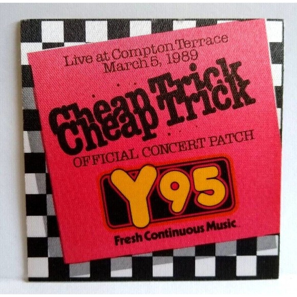 Cheap Trick Backstage Pass Original Vintage 1989 Tour Official Concert Patch - Picture 1 of 2